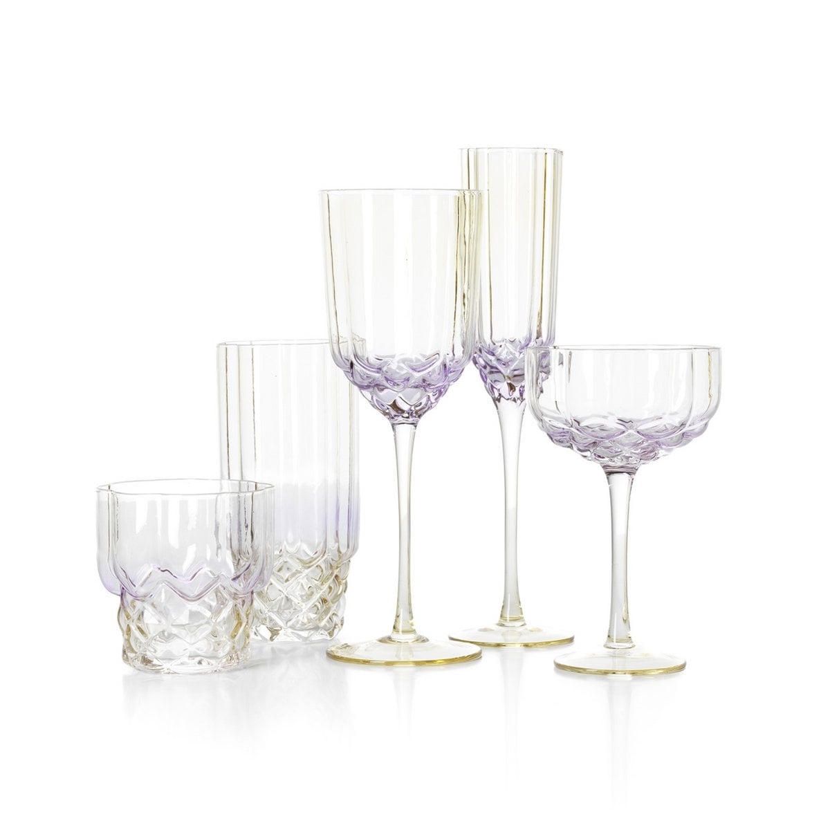 The Purple Blush Wine Glass - Pink