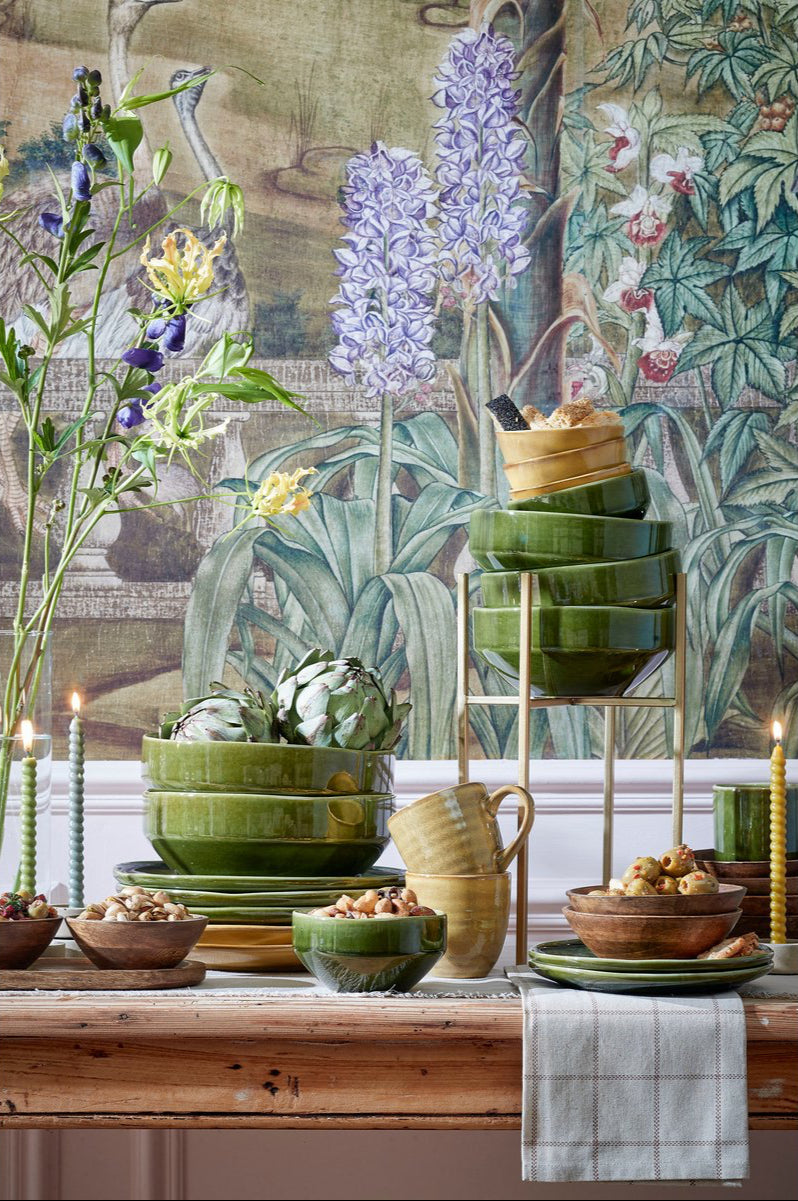 Rhea Schaal - Ø23 cm - Keramiek - Groen