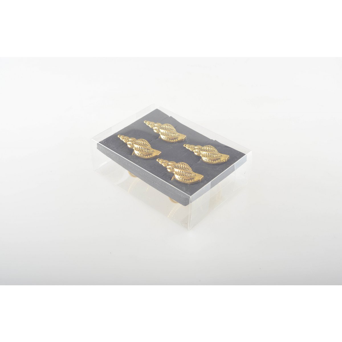 Golden Shell Napkin Rings - Set of 4