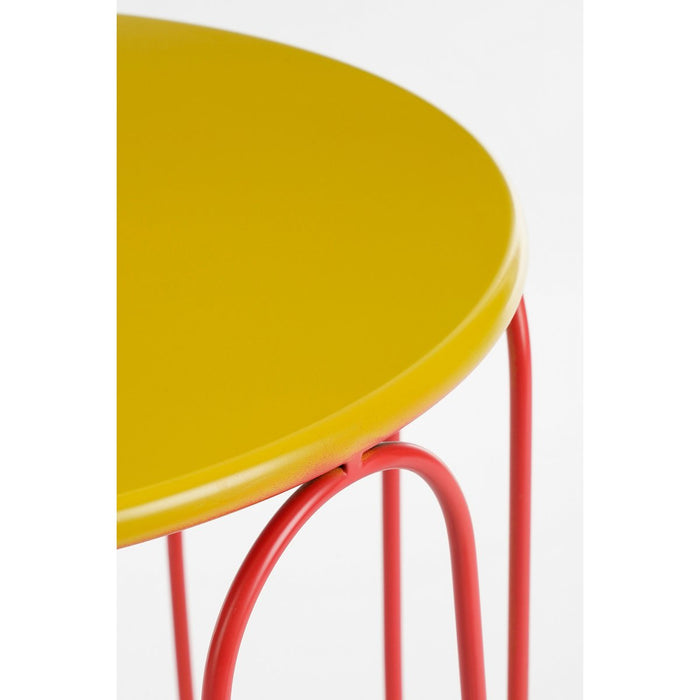 Dione side table - Set of 2 - H40 x Ø46 cm - Metal - Yellow