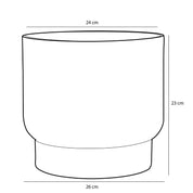 Thiago Flowerpot - H23 x Ø26 cm - Terracotta - Dark green