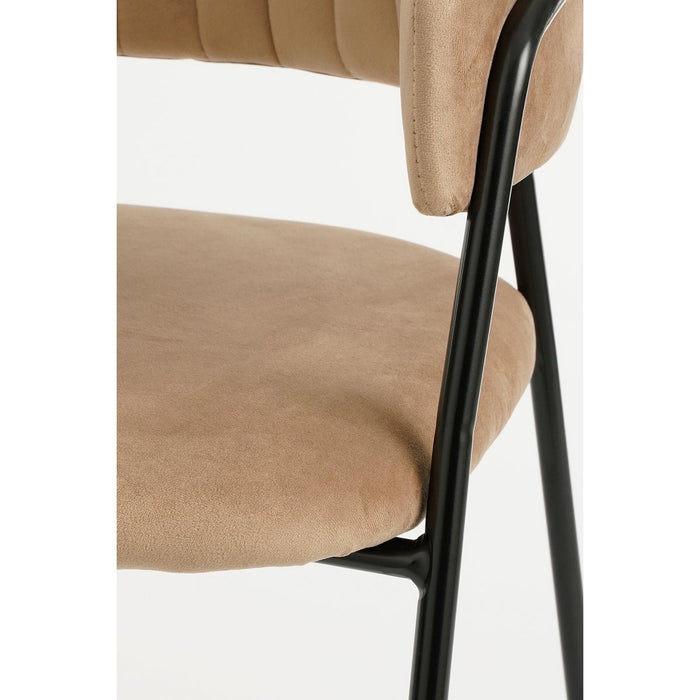 Moony Eetkamerstoel - Fluweel - Beige