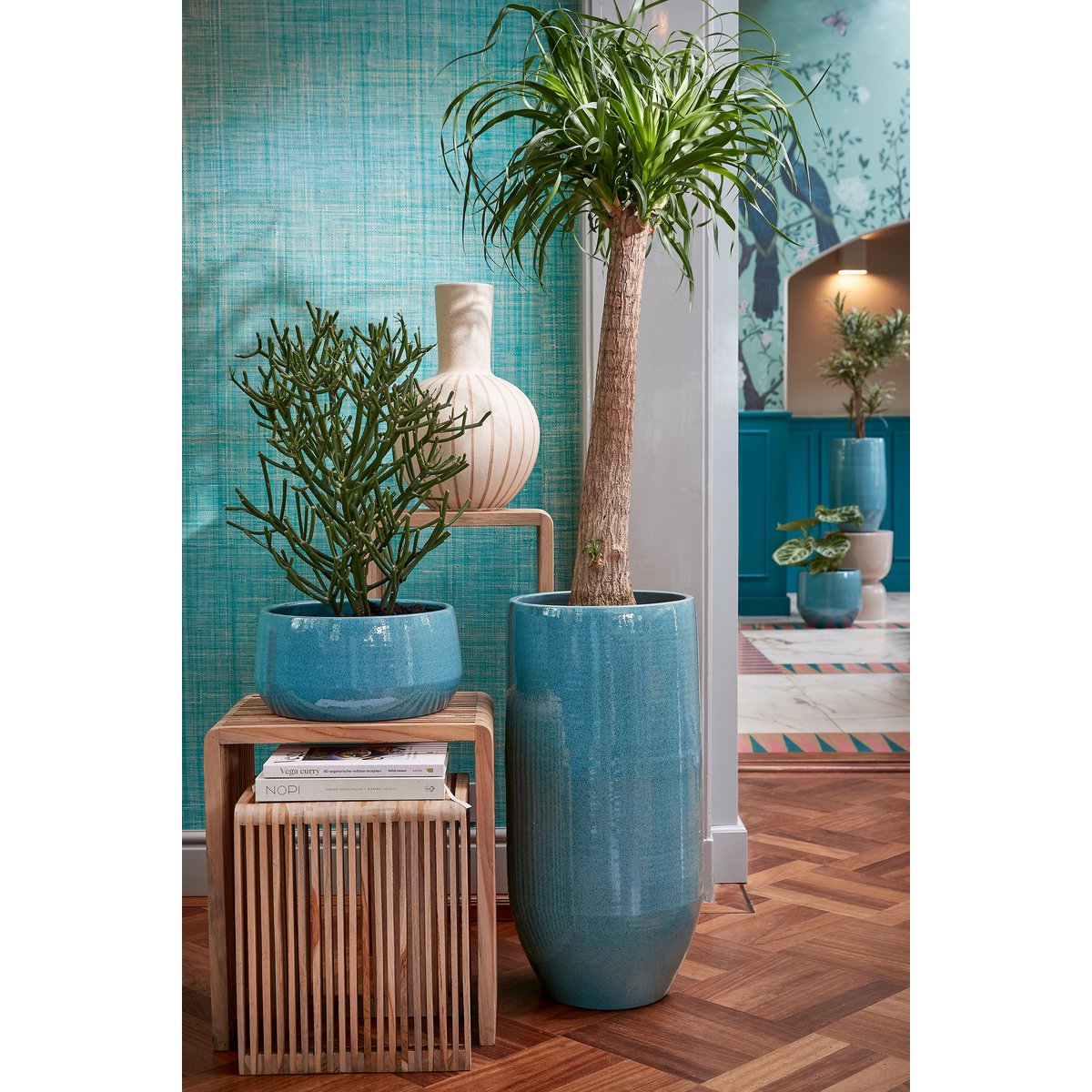 Yonker Side Table - Set of 3 - L44 x W34 x H50 cm - Recycled Wood - Brown