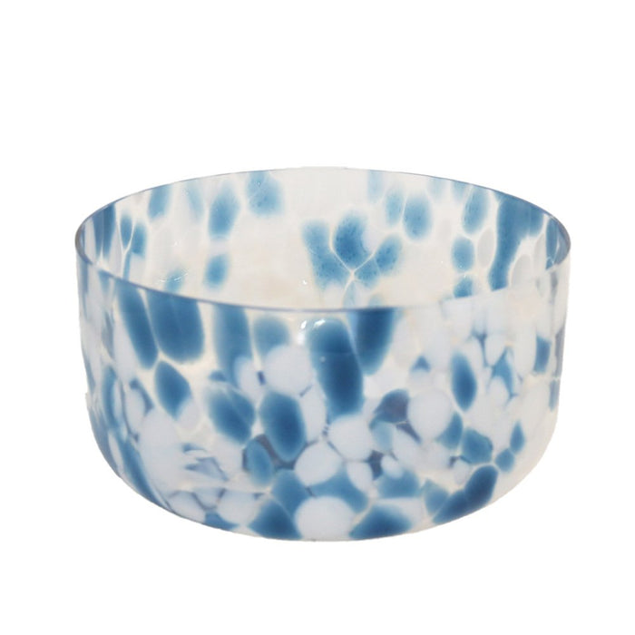 Blue and white glass in glass 24.5x24.5x12.5cm