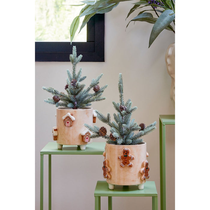 Flowerpot - Assorti - H15 x Ø17 - Dolomite - Off -White