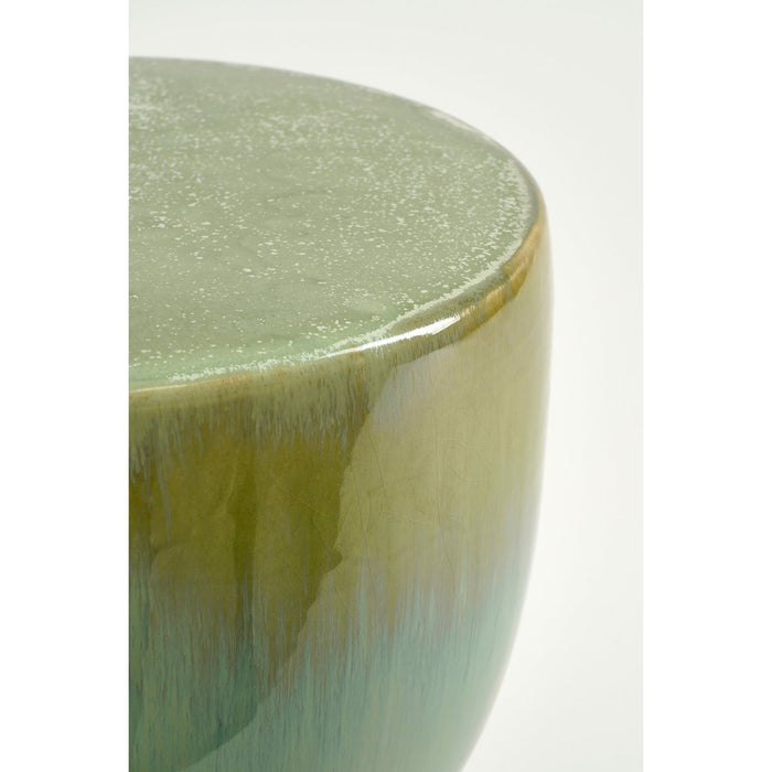 Lucien Bijzettafel - H37 x Ø26 cm - Keramiek - Groen