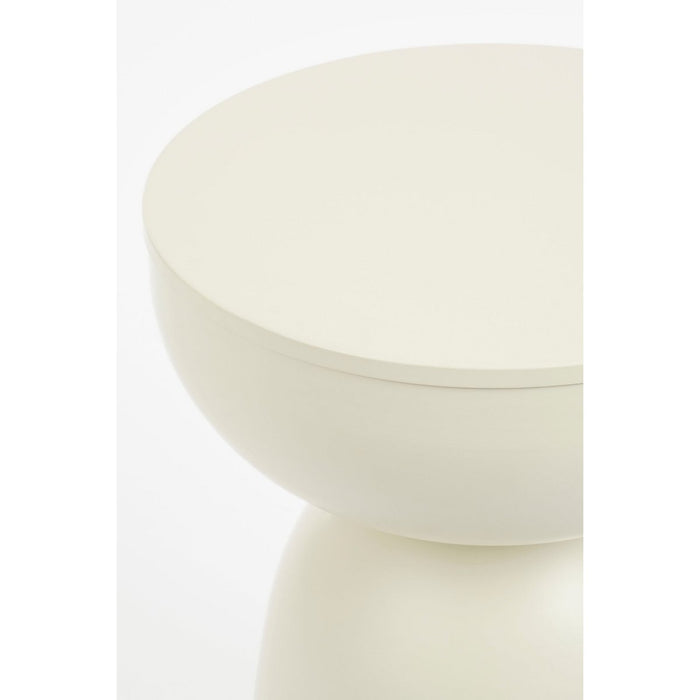 Elliot side table - H45 x Ø32 cm - Iron - Off -White