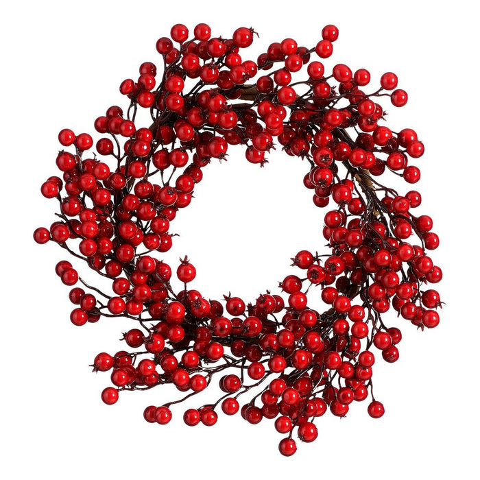 Christmas wreath berries - Ø40 cm - Foam - Red