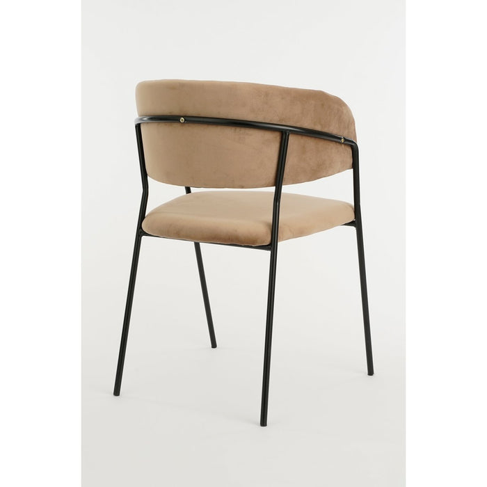 Moony Eetkamerstoel - Fluweel - Beige