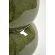 Vendi Side table - H44 x Ø32 cm - Ceramic - Dark green