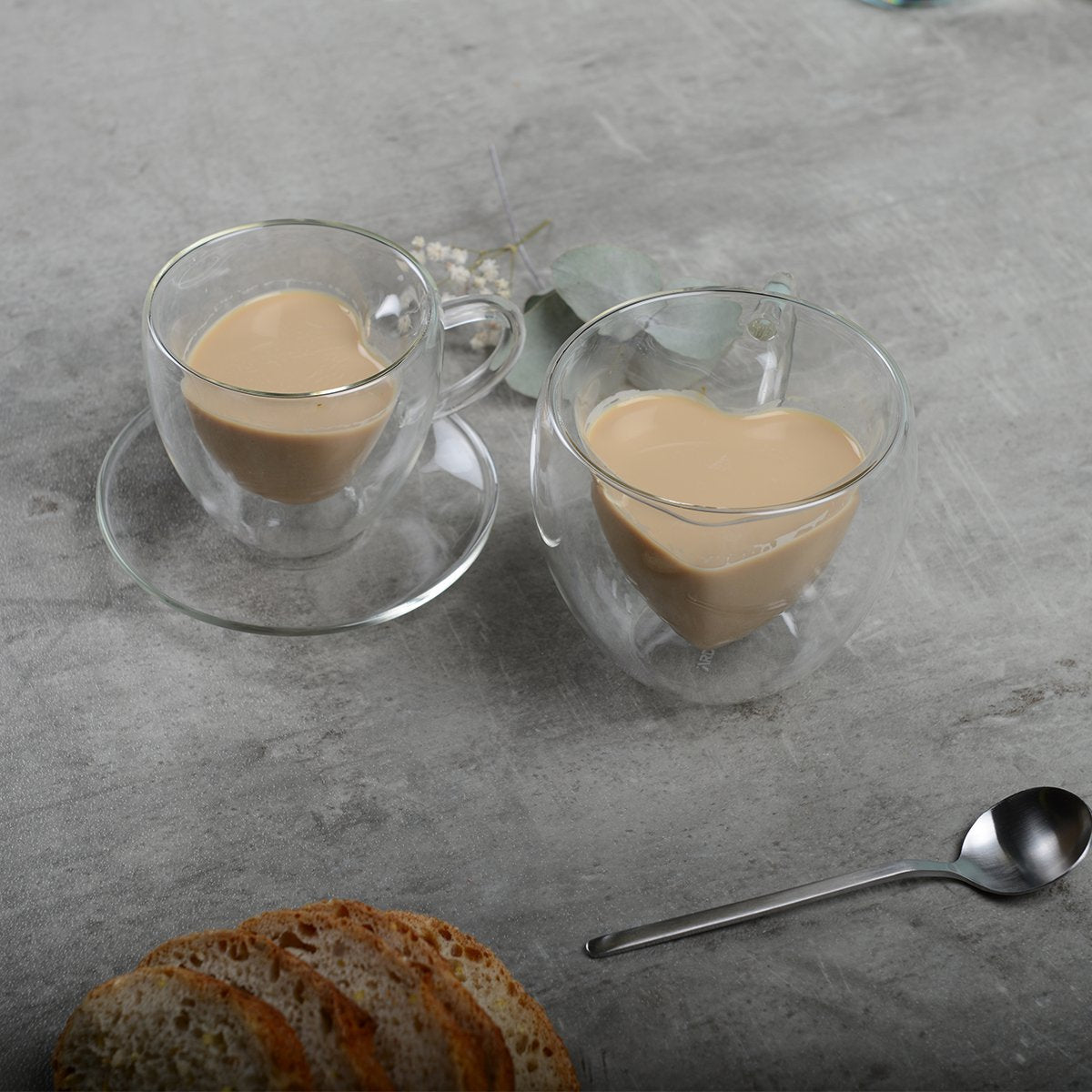 Double wall cups Coffee in heart 150ml - Lot of 2