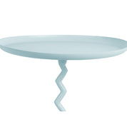 Sky Blue Zig Zag Side Table - Medium