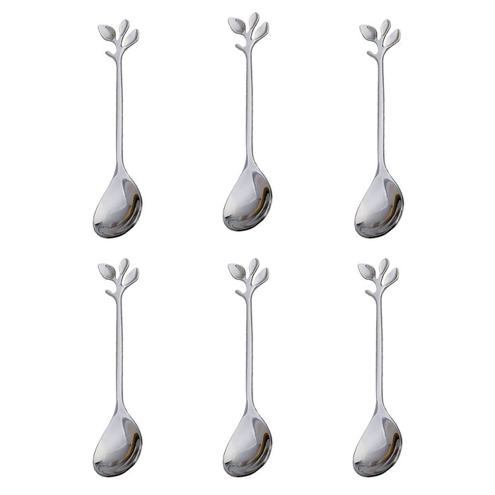 ZILVEREN ASSORTIMENT BLAD TAARTLEPELS - SET VAN 6