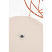 Collins Bloempot op Standaard - H33 x Ø22 cm - Metaal - Off-white, Perzik