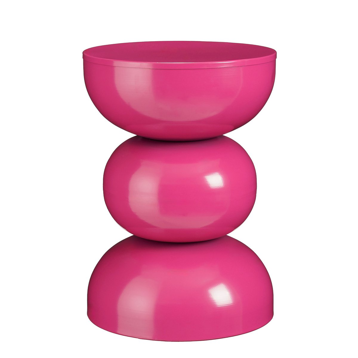 Luna side table - H46 x Ø32 cm - Iron - Fuchsia