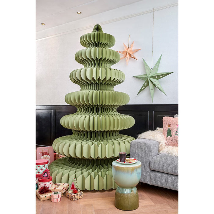 Decoration Christmas tree - H212 x Ø148 cm - Paper - FSC 100% - Green