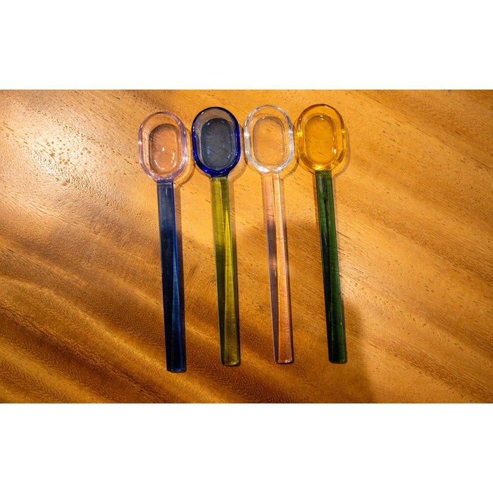 Glass multicolored spoons - Lot of 4