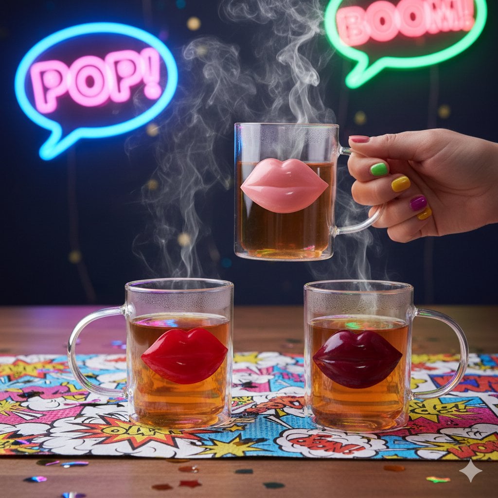 Kiss Mugs - Set of 4