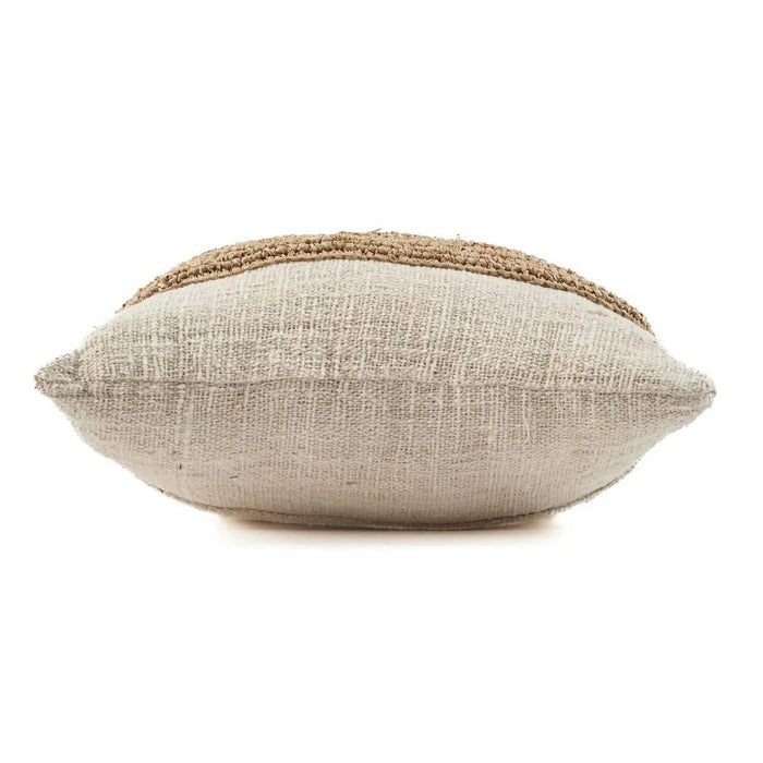 De Raffia Stempel Kussenhoes - Natuurlijk