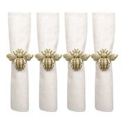 Set of 4 rounds of bee towels