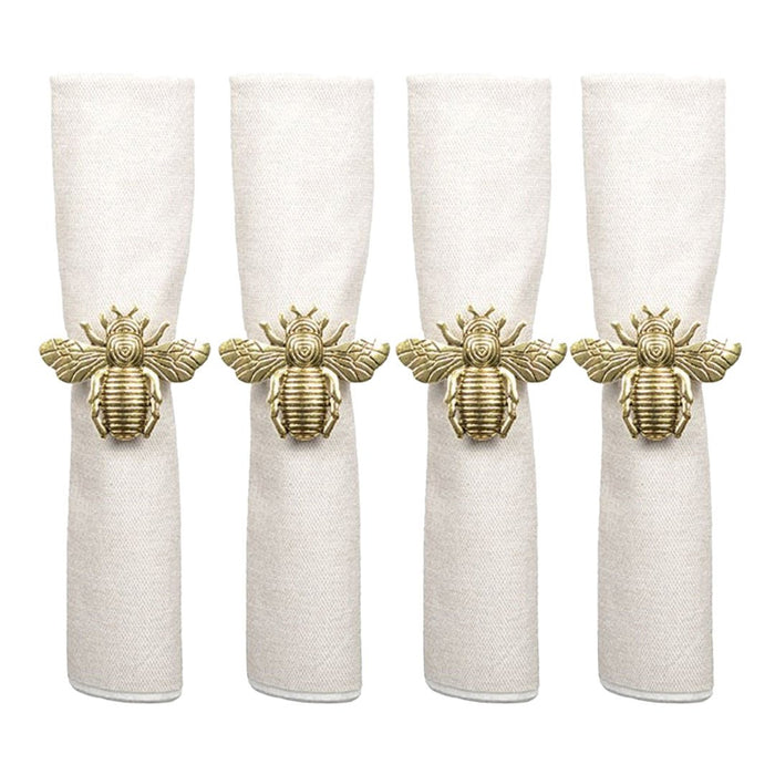 Set of 4 rounds of bee towels