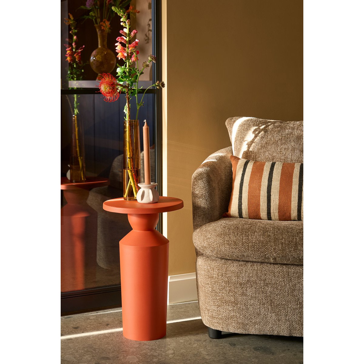 Feroza Orange Side Table