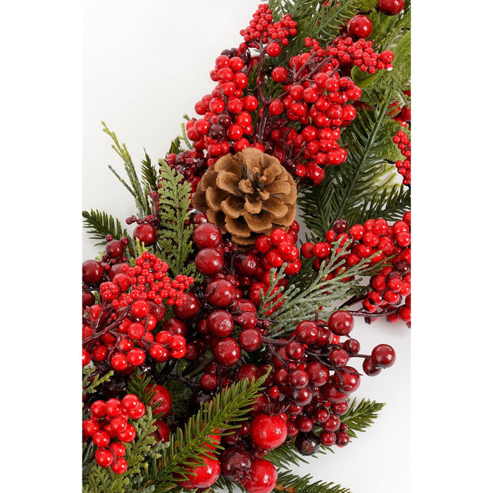 Randell drop -shaped Christmas garland - L110 x B18 x H10 cm - Red
