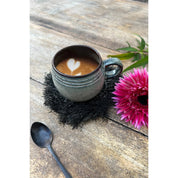 The Fringe Raffia Coaster - Zwart