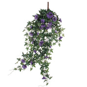Petunia Artificial Hanging Plant - L15 x W20 x H80 cm - Dark purple