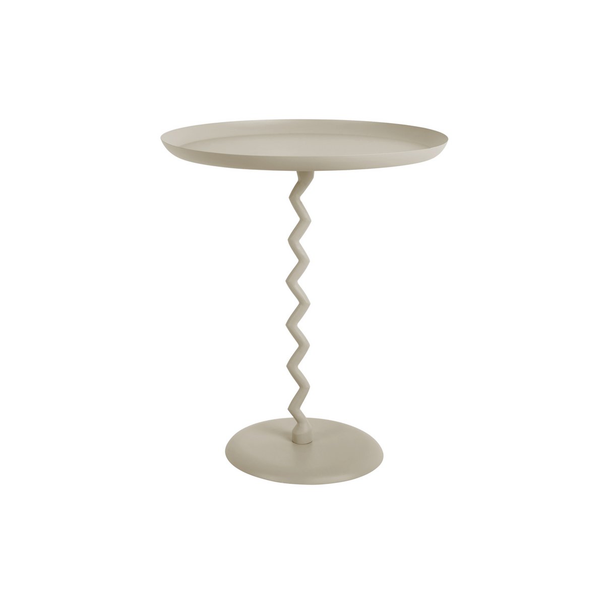 Cream Zig Zag Side Table - Large