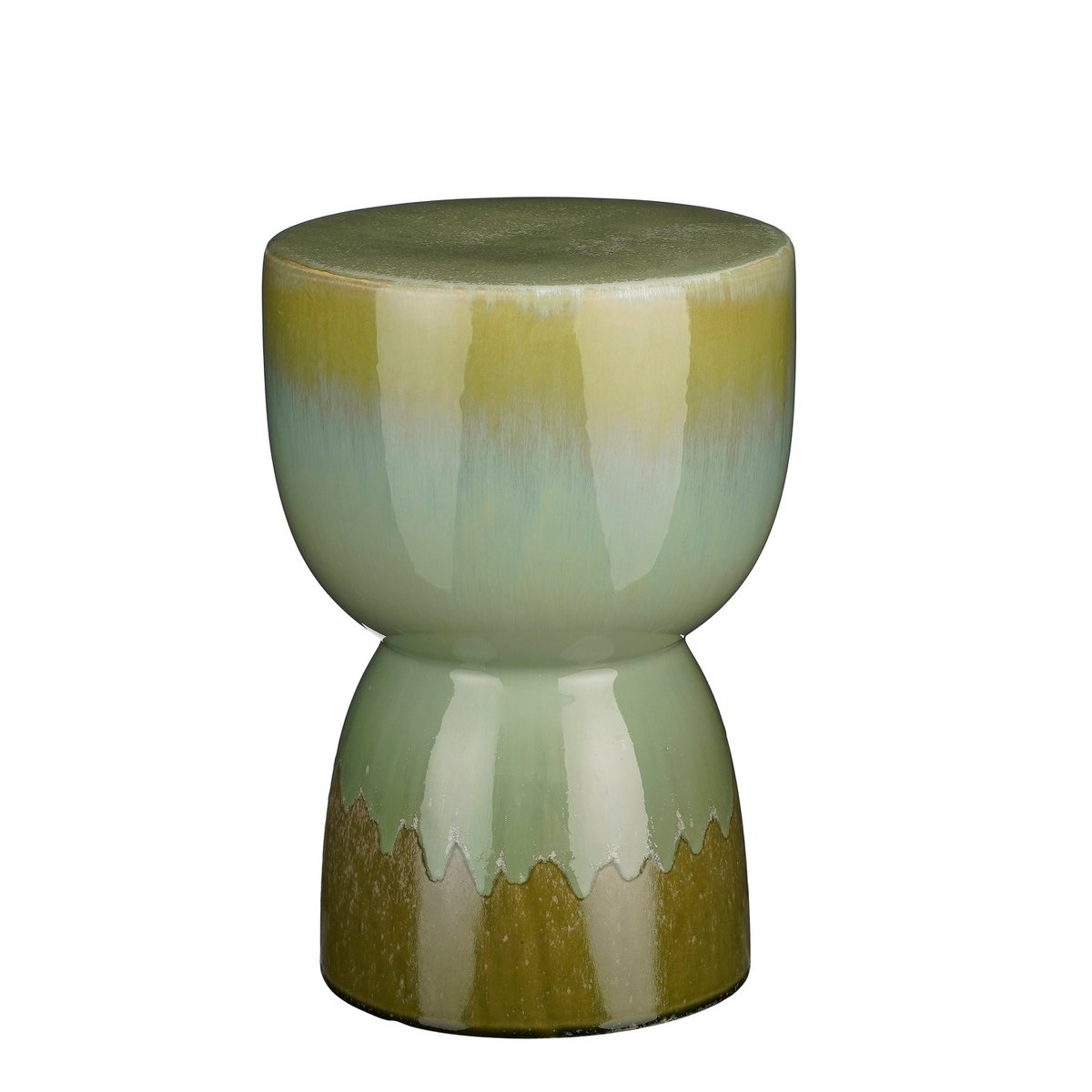 Lucien Bijzettafel - H37 x Ø26 cm - Keramiek - Groen