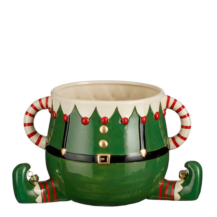 Funny Flowerpot - L28 x W19 x H17 cm - Dolomite - Green