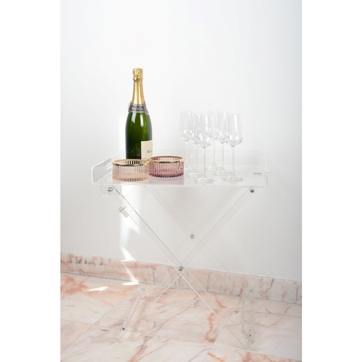 Peony Blossom Flutes - Set of 6