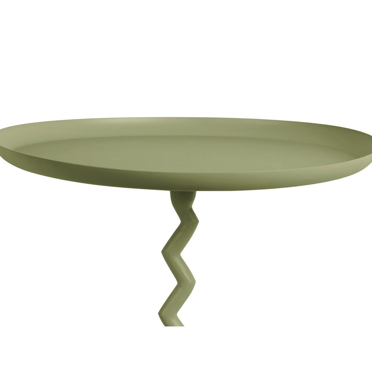 Olive Green Zig Zag Side Table - Medium
