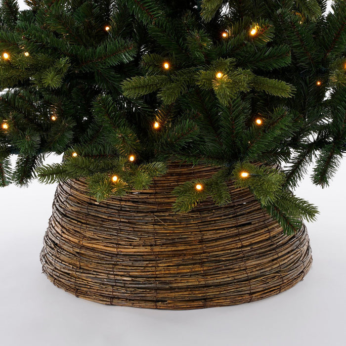 Christmas tree basket - H21 x Ø50 cm - Willow branches - Brown