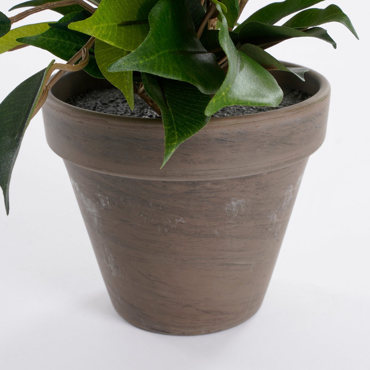 Ficus Natasja Artificial Plant in Stan Flower Pot - H40 x Ø30 cm - Green