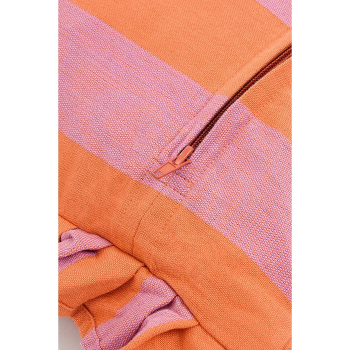 Decorative cushion - L45 x B45 x H10 cm - Cotton - Lilac, Orange