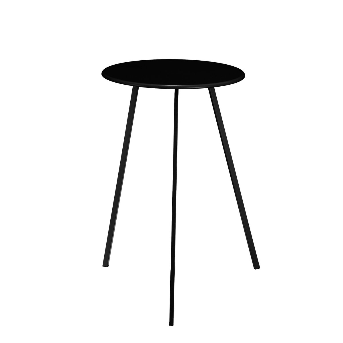 Seatle Outdoor Side Table - H58 x Ø38 cm - Metal - Black