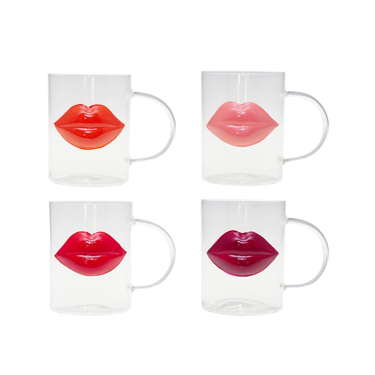 Kiss Mugs - Set of 4