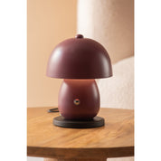 Mushroom LED Table Lamp - Burgundy
