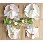 Rose dessert plate in melamine 23x23x2cm