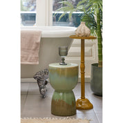 Lucien Bijzettafel - H42 x Ø29 cm - Keramiek - Groen