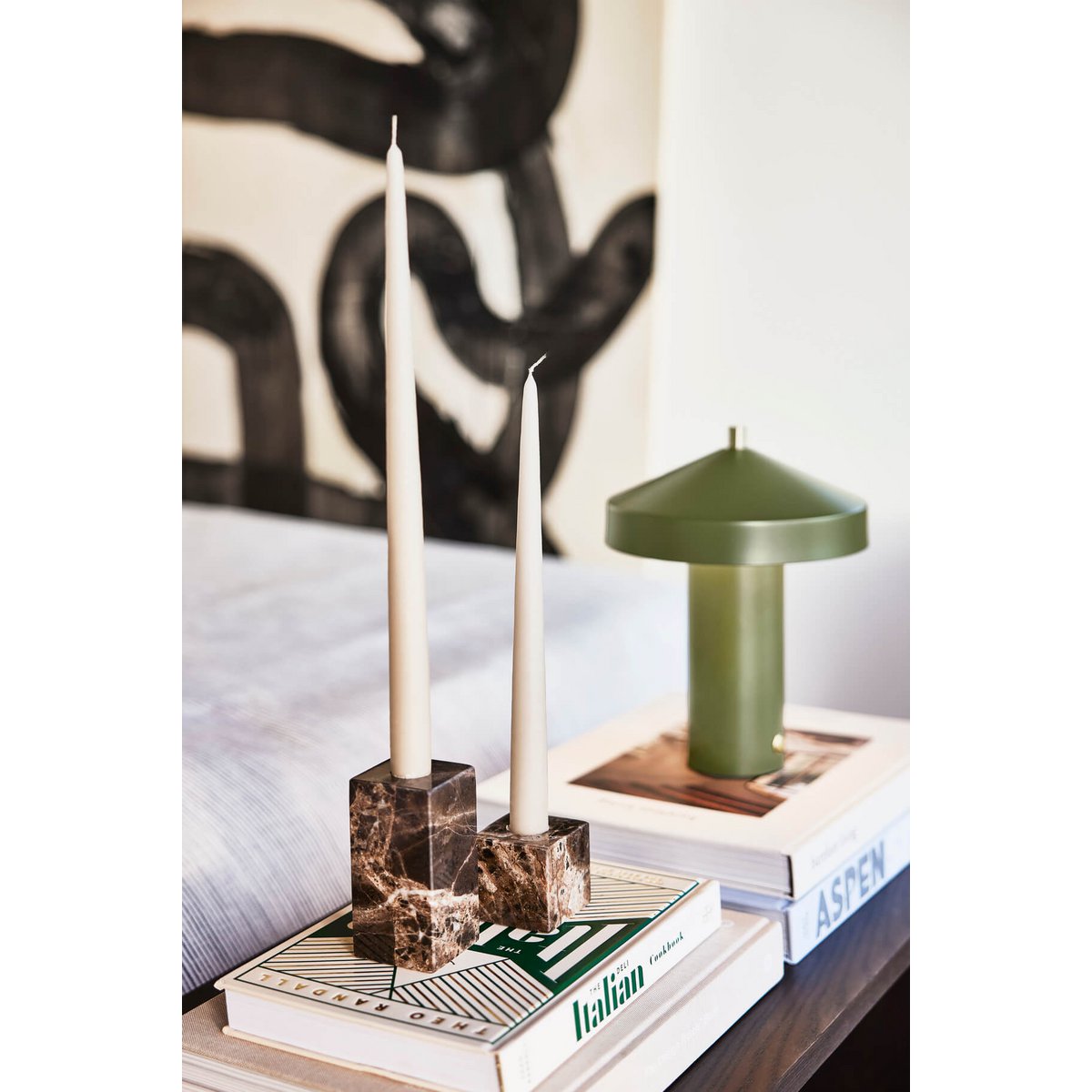 Savi Square Marble Candleholder - High