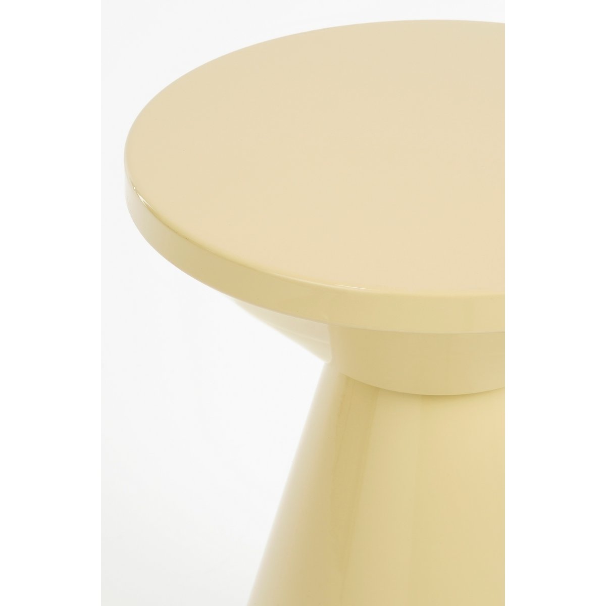 Jim Side table - H45 x Ø31 cm - Iron - Beige