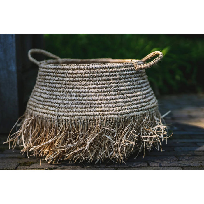 De raffia luxe manden - natuurlijk - groot