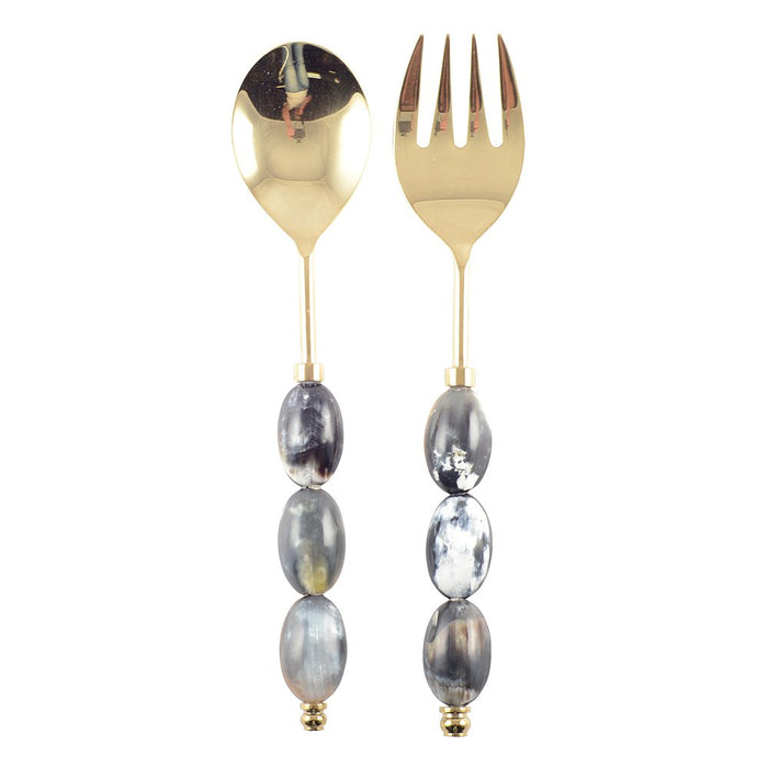 SALADESERVES VAN GOUD EN HARS 29,5 CM