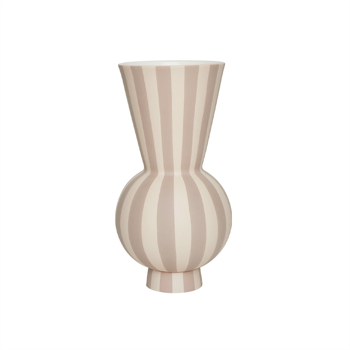 The Round Dune Vase – Sand & Taupe