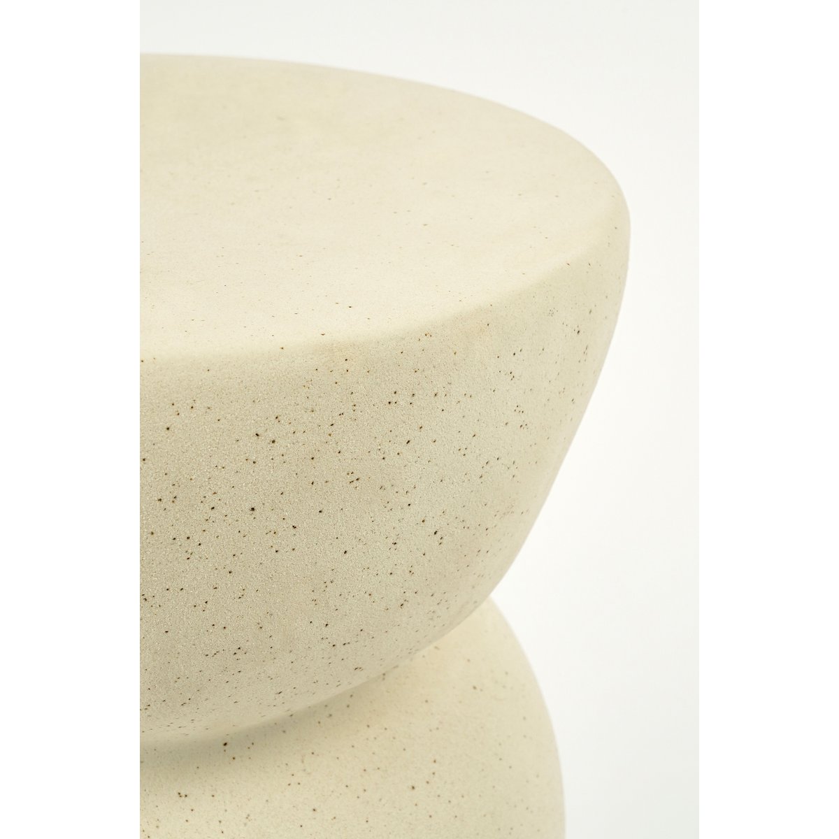 Screw Bijzettafel - L26 x B26 x H37 cm - Keramiek - Off White