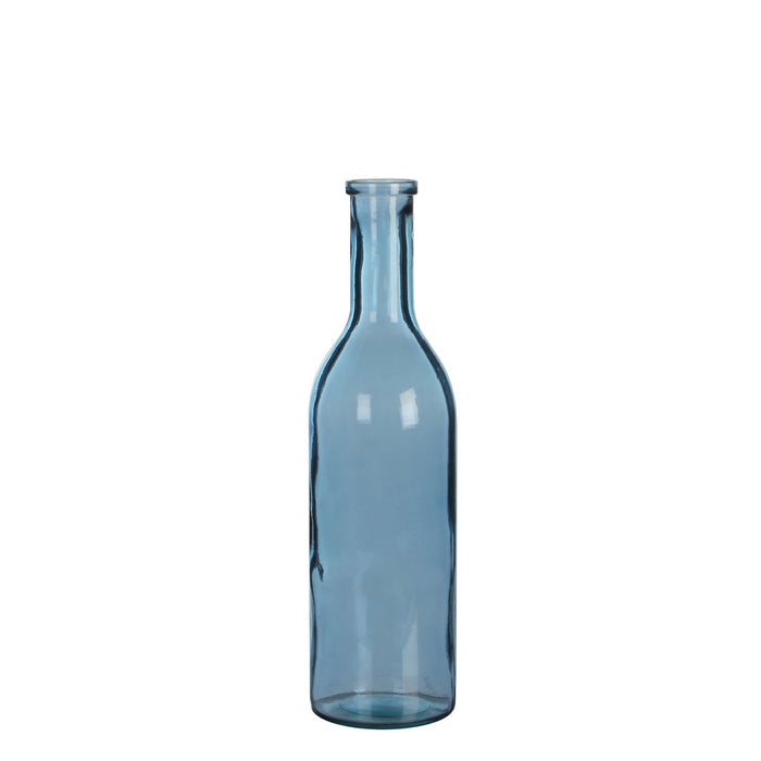 Rioja Bottle Vase - H50 x Ø15 cm - Recycled Glass - Light Blue