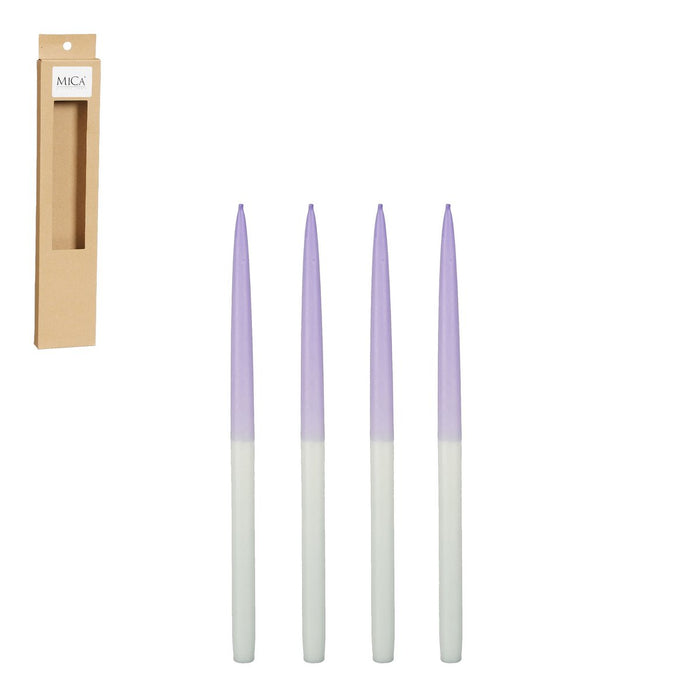Dip-dye Dinner Candle - Set of 4 - H28 cm - Light Blue